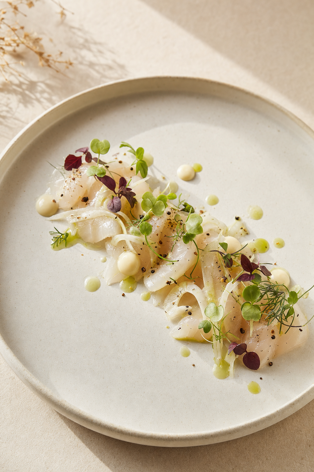 Chef plating a dish